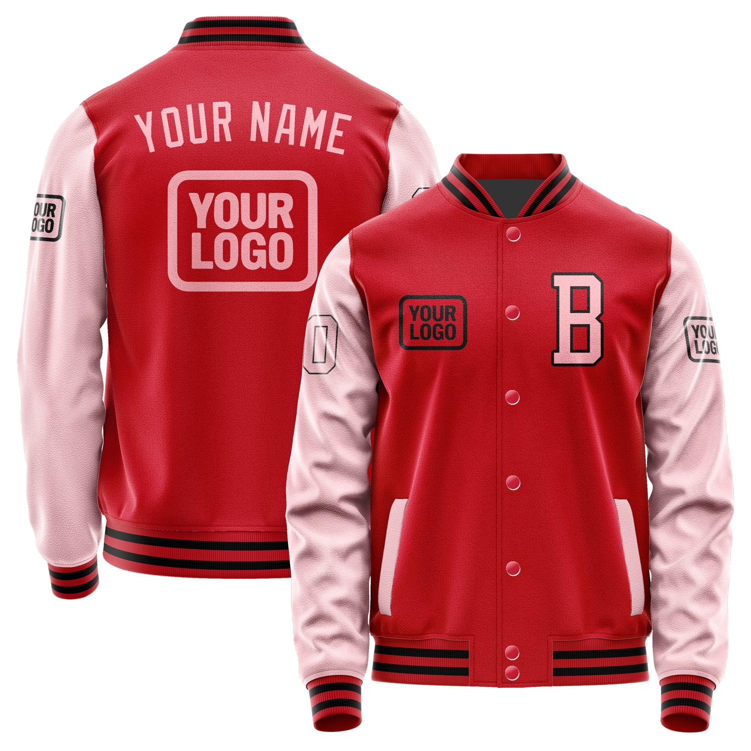 Custom Red Light Pink Jacket JA141421141717212117