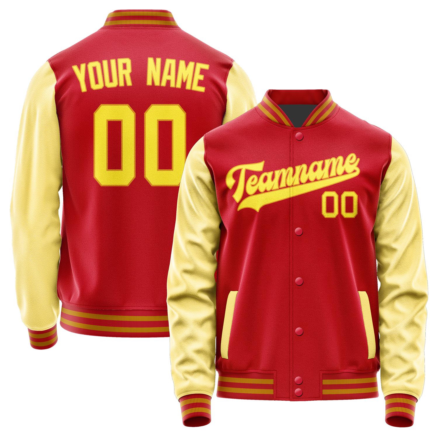 Custom Red Light Yellow Jacket JA1414261419B31926