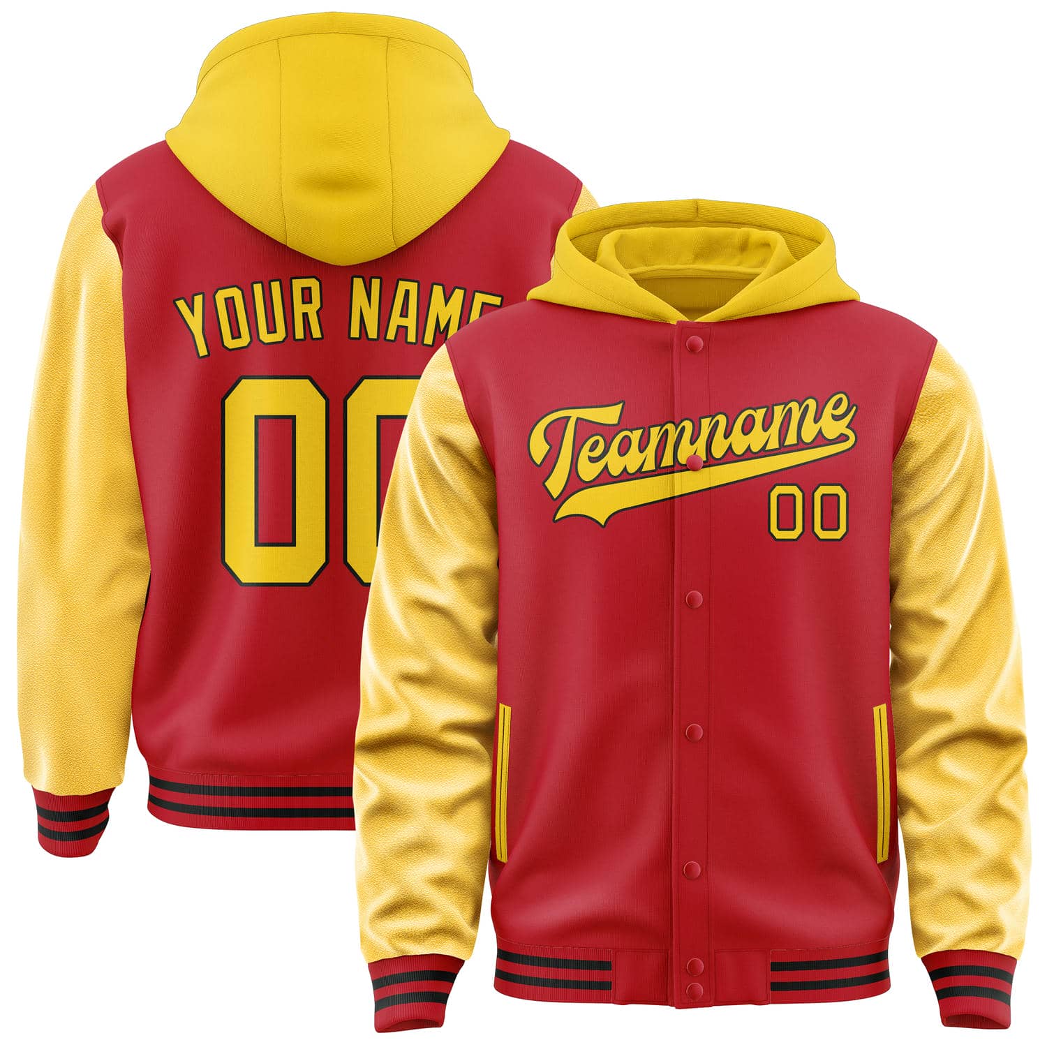 Custom Red Gold Jacket