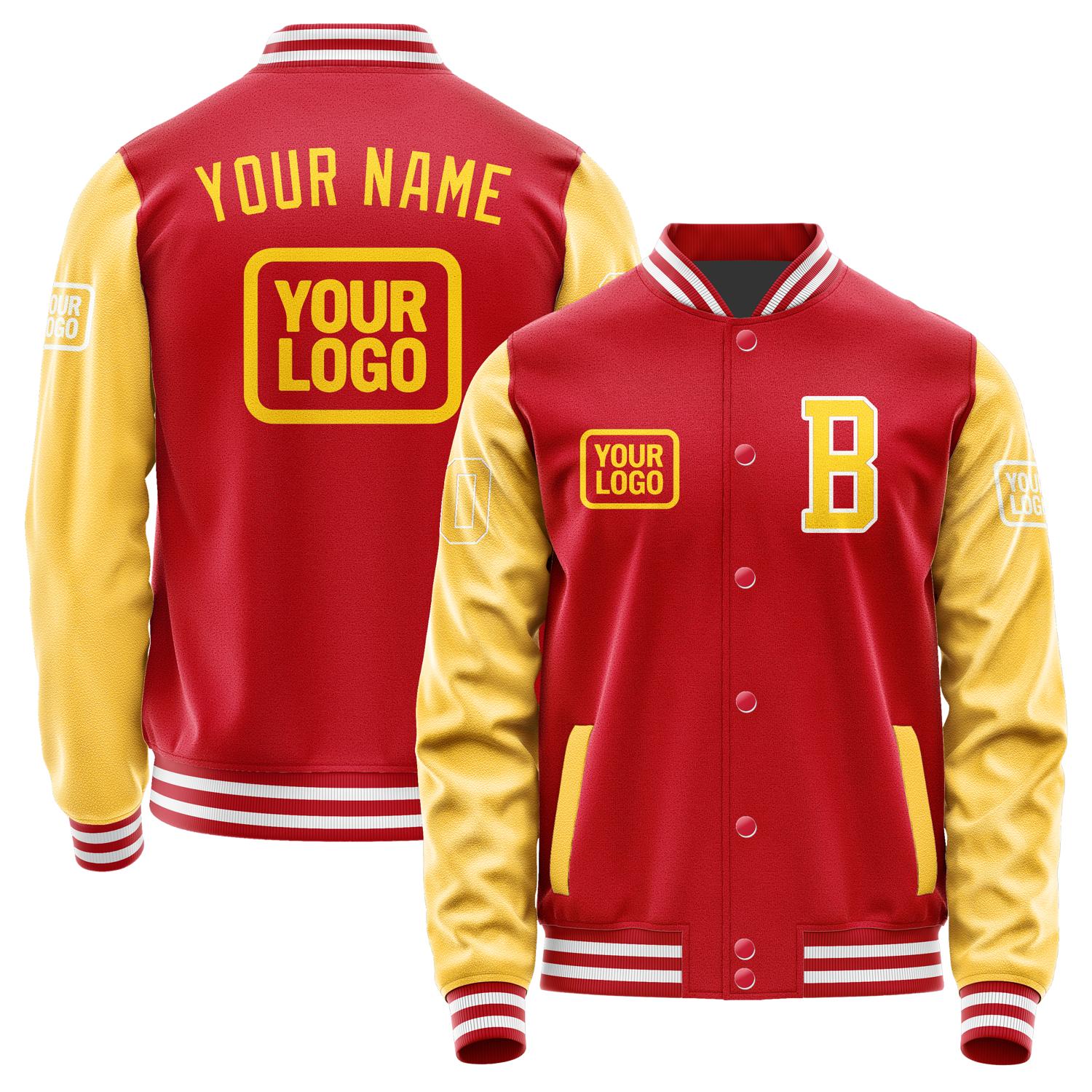 Custom Red Gold Jacket JA141430141818303018