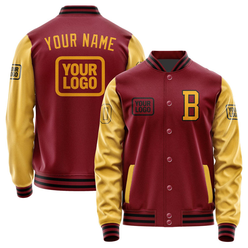Custom Crimson Red Yellow Jacket JA151519151717191917
