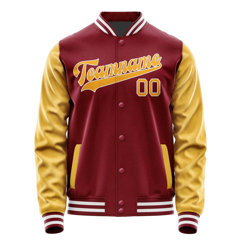 Custom Crimson Red Yellow Jacket JA1515191518B31819