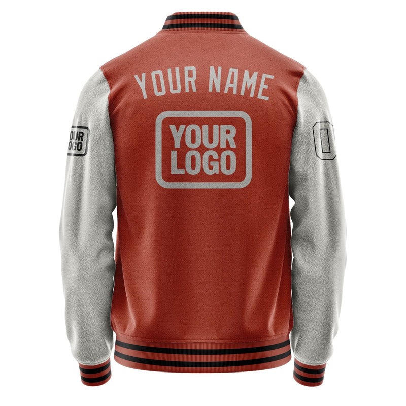 Custom Coral Red Gray Jacket JA161604161717040417