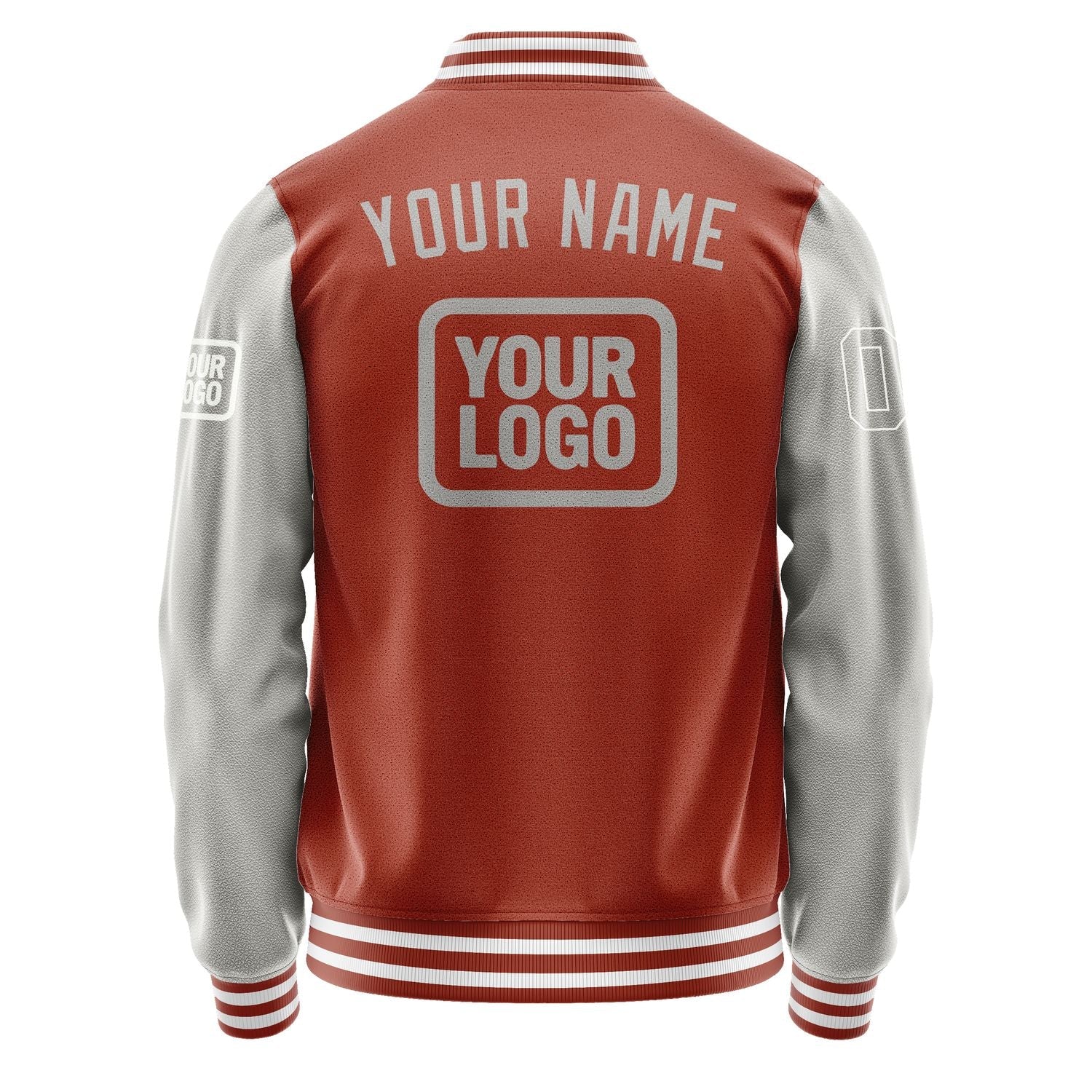 Custom Coral Red Gray Jacket JA161604161818040418