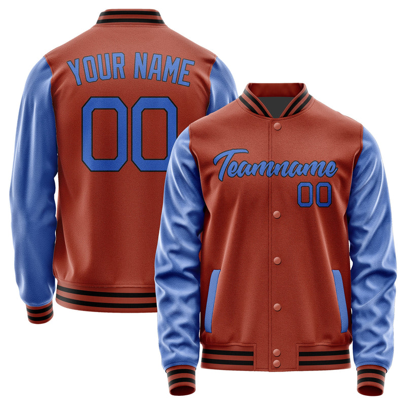 Custom Coral Red Sky Blue Jacket JA1616091617B21709