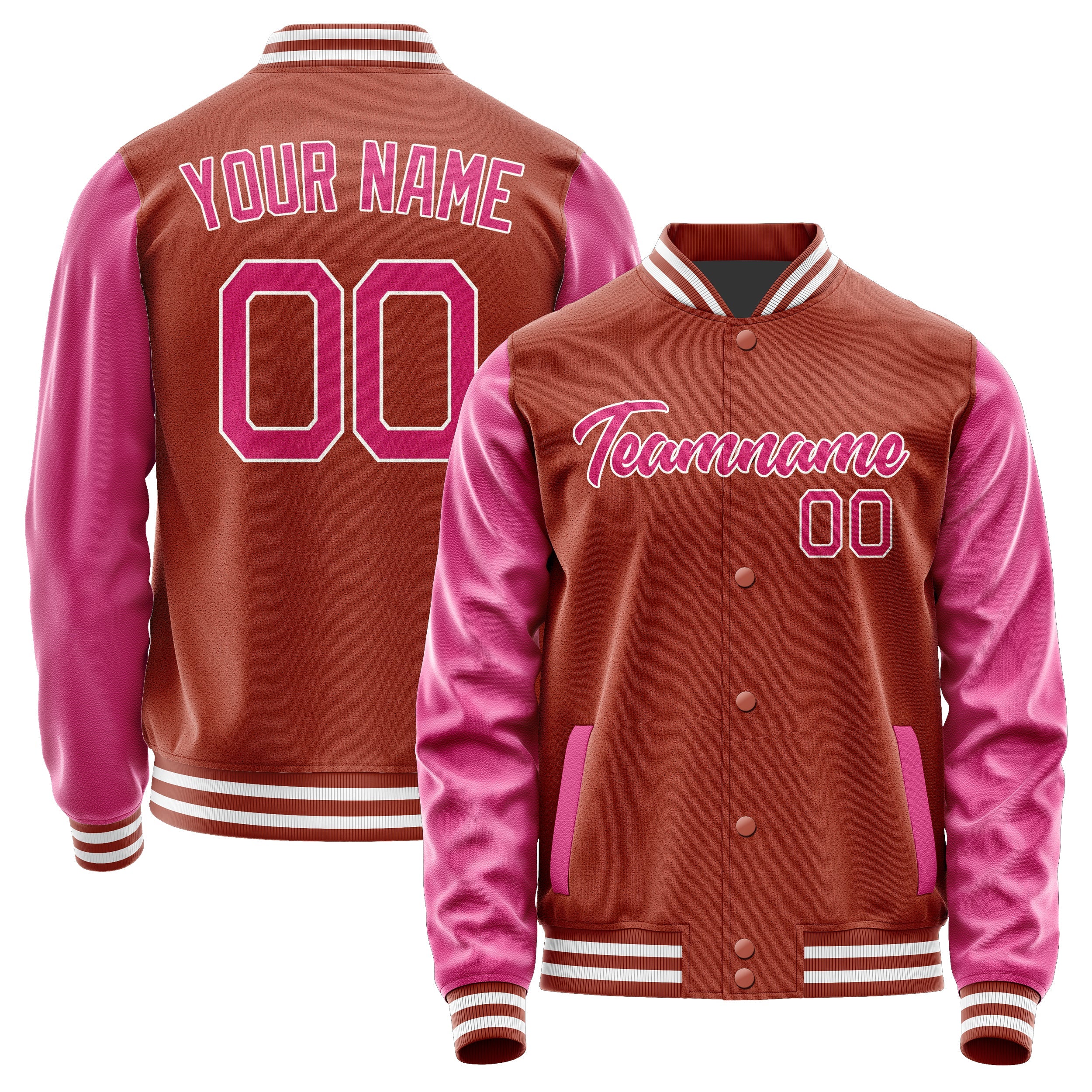 Custom Coral Red Pink Jacket JA1616131618B21813