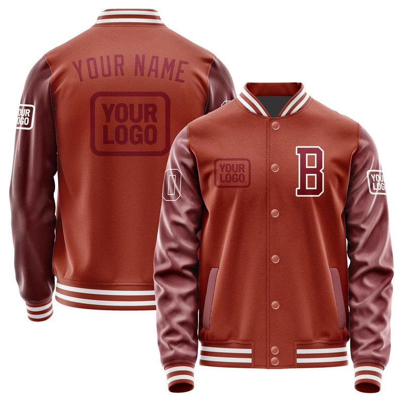 Custom Coral Red Crimson Red Jacket JA161615161818151518