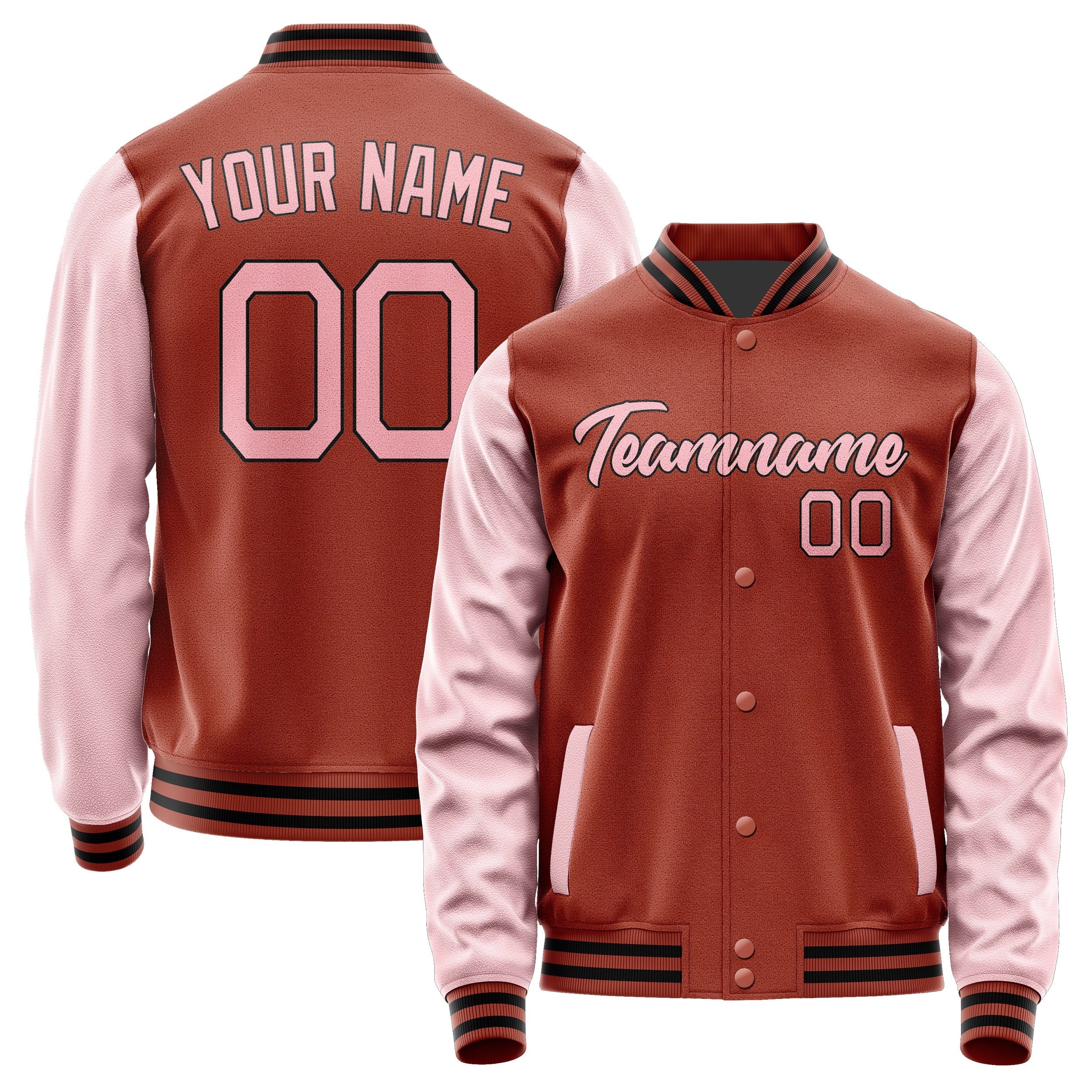 Custom Coral Red Light Pink Jacket JA1616211617B21721