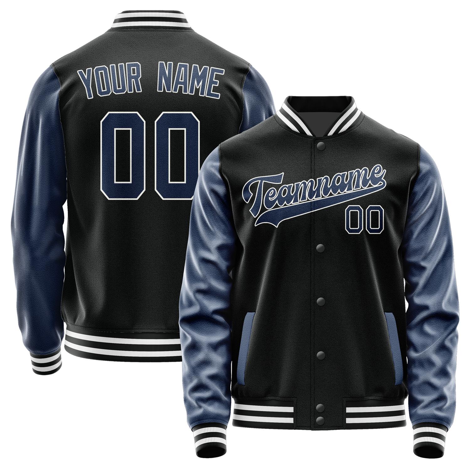 Custom Black Blue Jacket JA1717101718B31810
