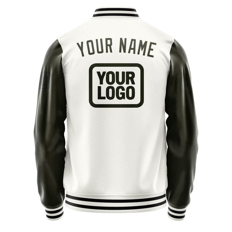 Custom White Olive Jacket JA181802181717020217