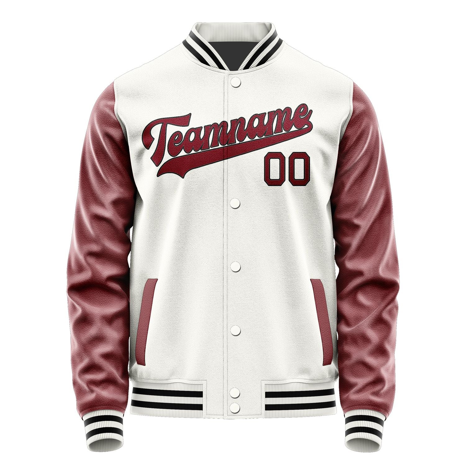 Custom White Crimson Red Jacket JA1818151817B31715