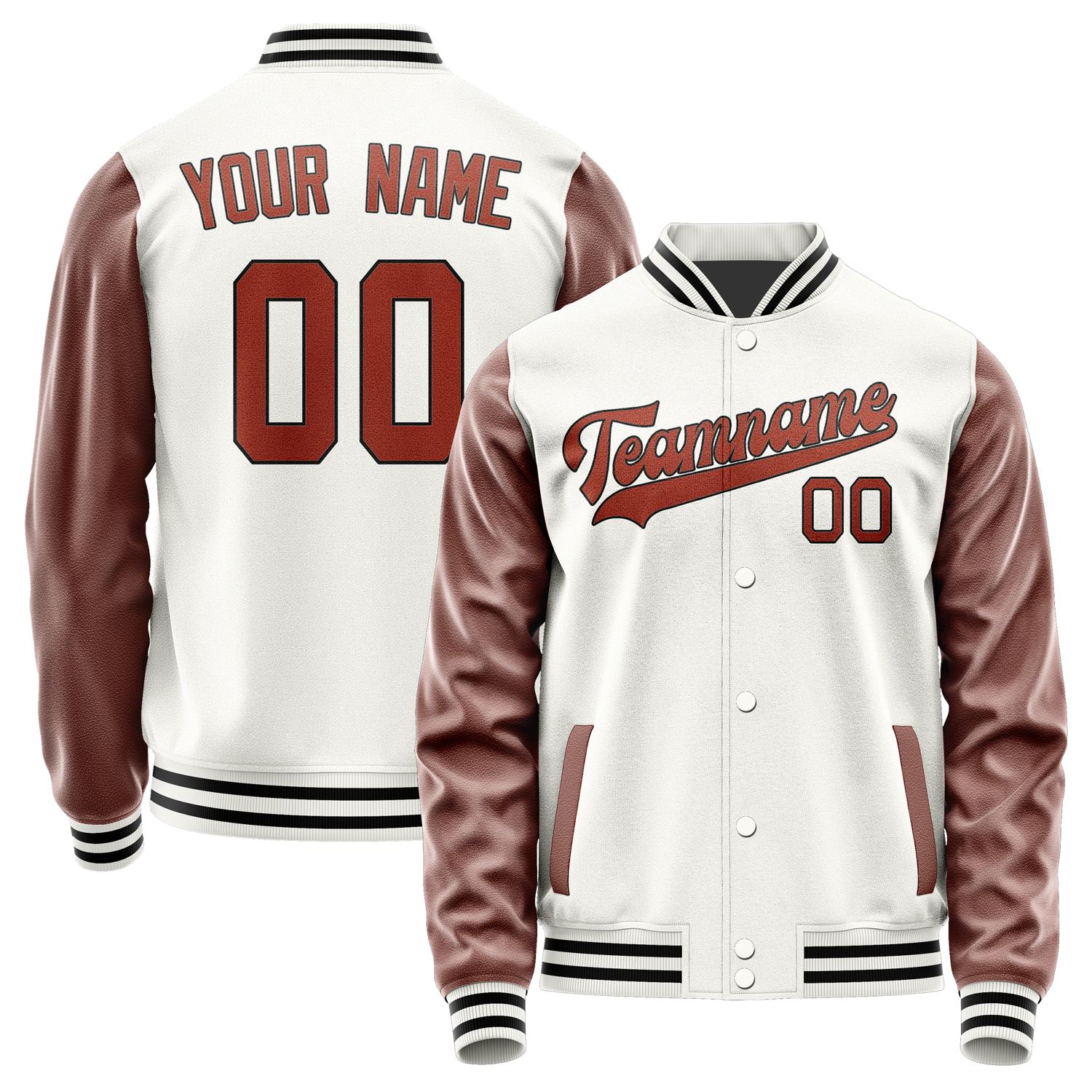 Custom White Coral Red Jacket JA1818161817B31716