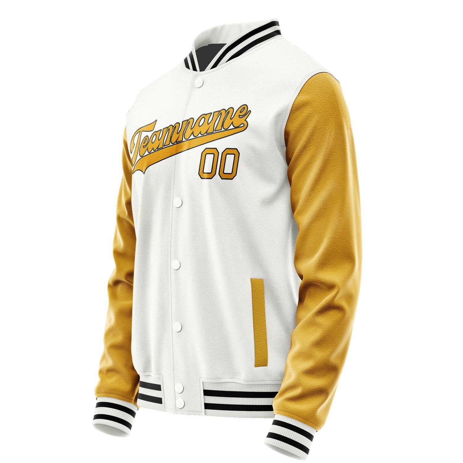 Custom White Yellow Jacket JA1818191817B31719