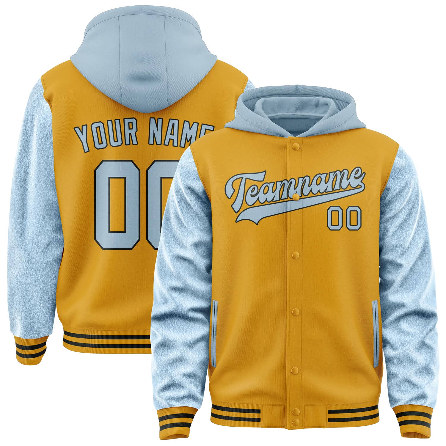 カスタムイエローライトブルージャケット