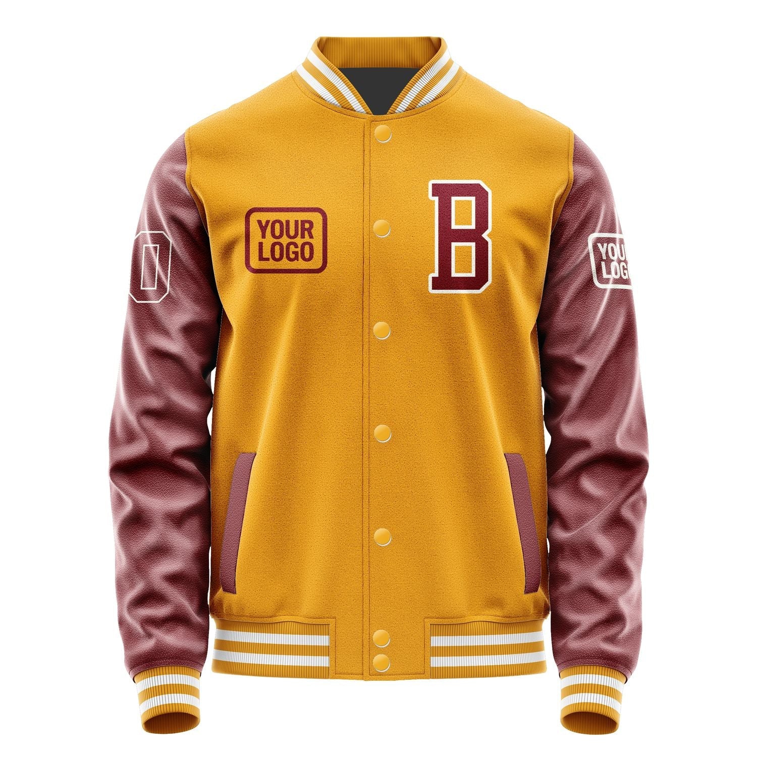 Custom Yellow Crimson Red Jacket JA191915191818151518