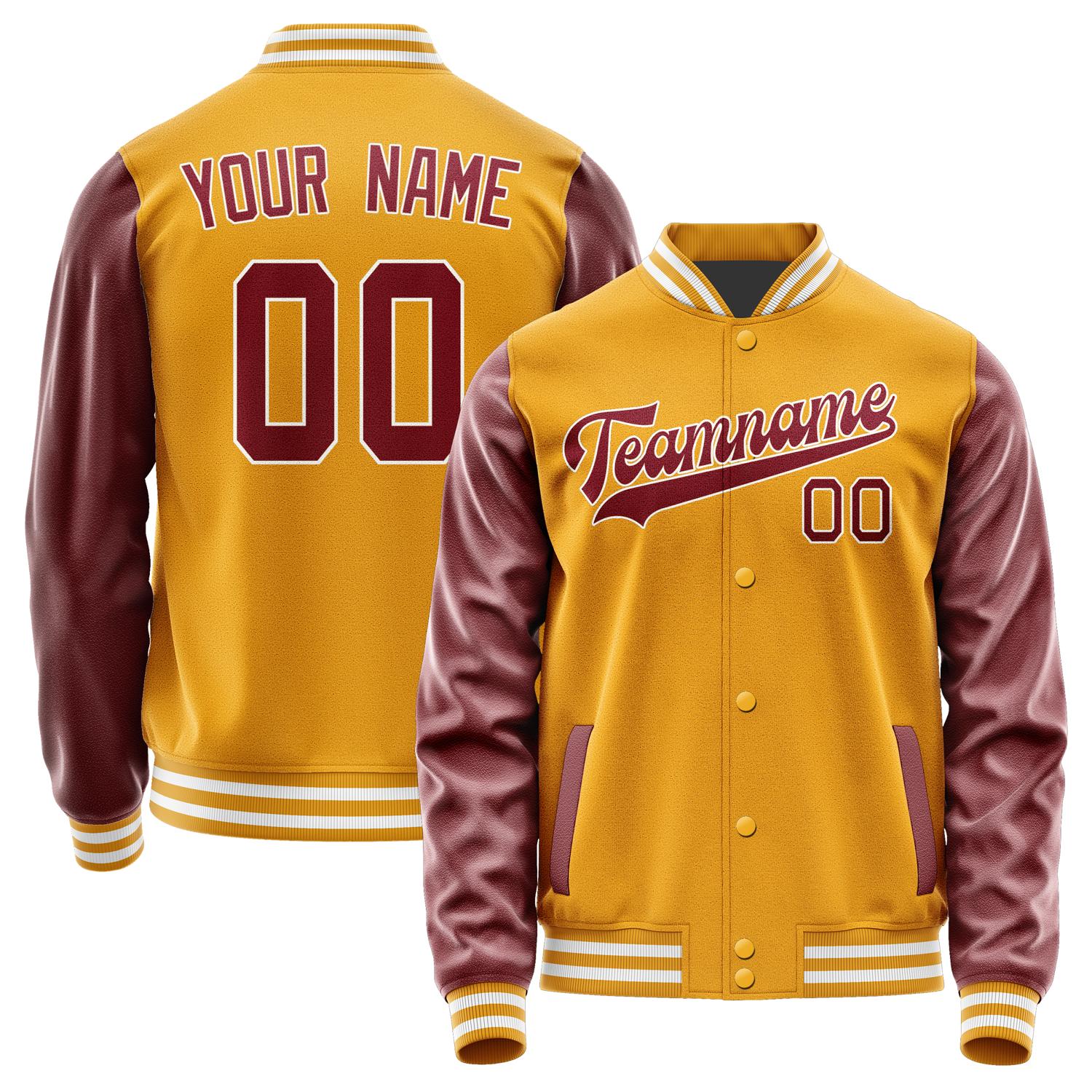 Custom Yellow Crimson Red Jacket JA1919151918B31815