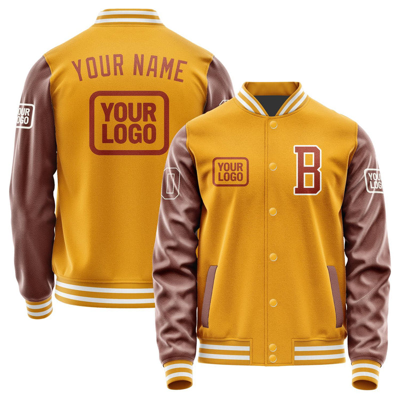 Custom Yellow Coral Red Jacket JA191916191818161618