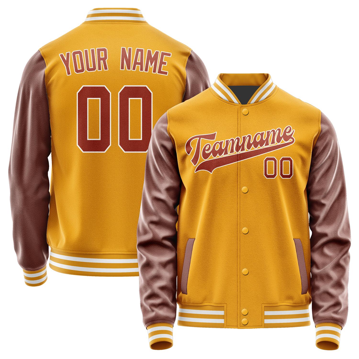 Custom Yellow Coral Red Jacket JA1919161918B31816
