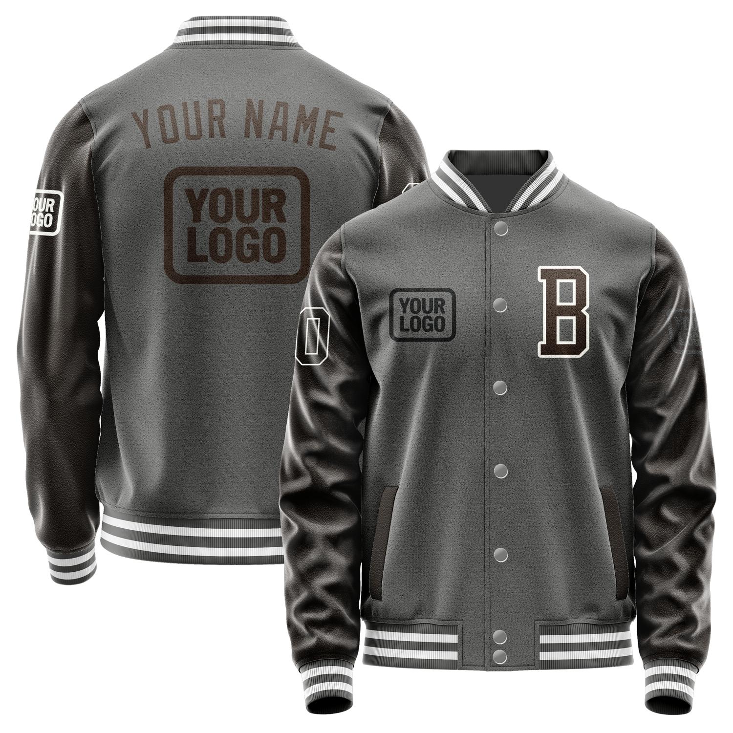 Custom Dark Grey Brown Jacket JA202001201818010118