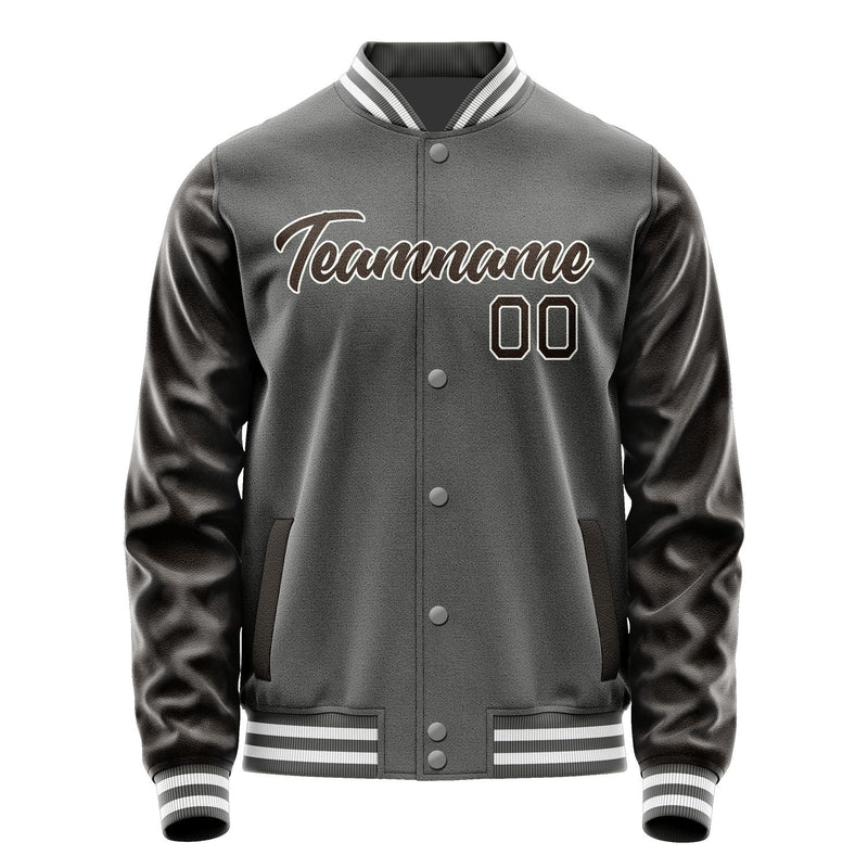 Custom Dark Grey Brown Jacket JA2020012018B21801