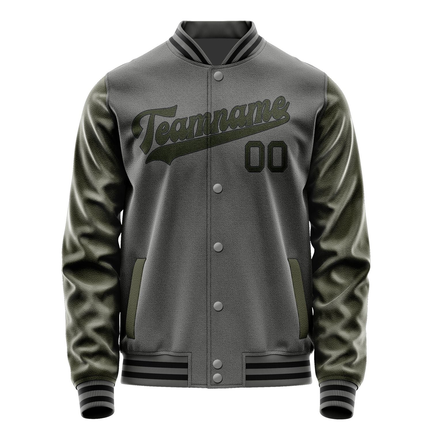 Custom Dark Grey Olive Jacket JA2020022017B31702