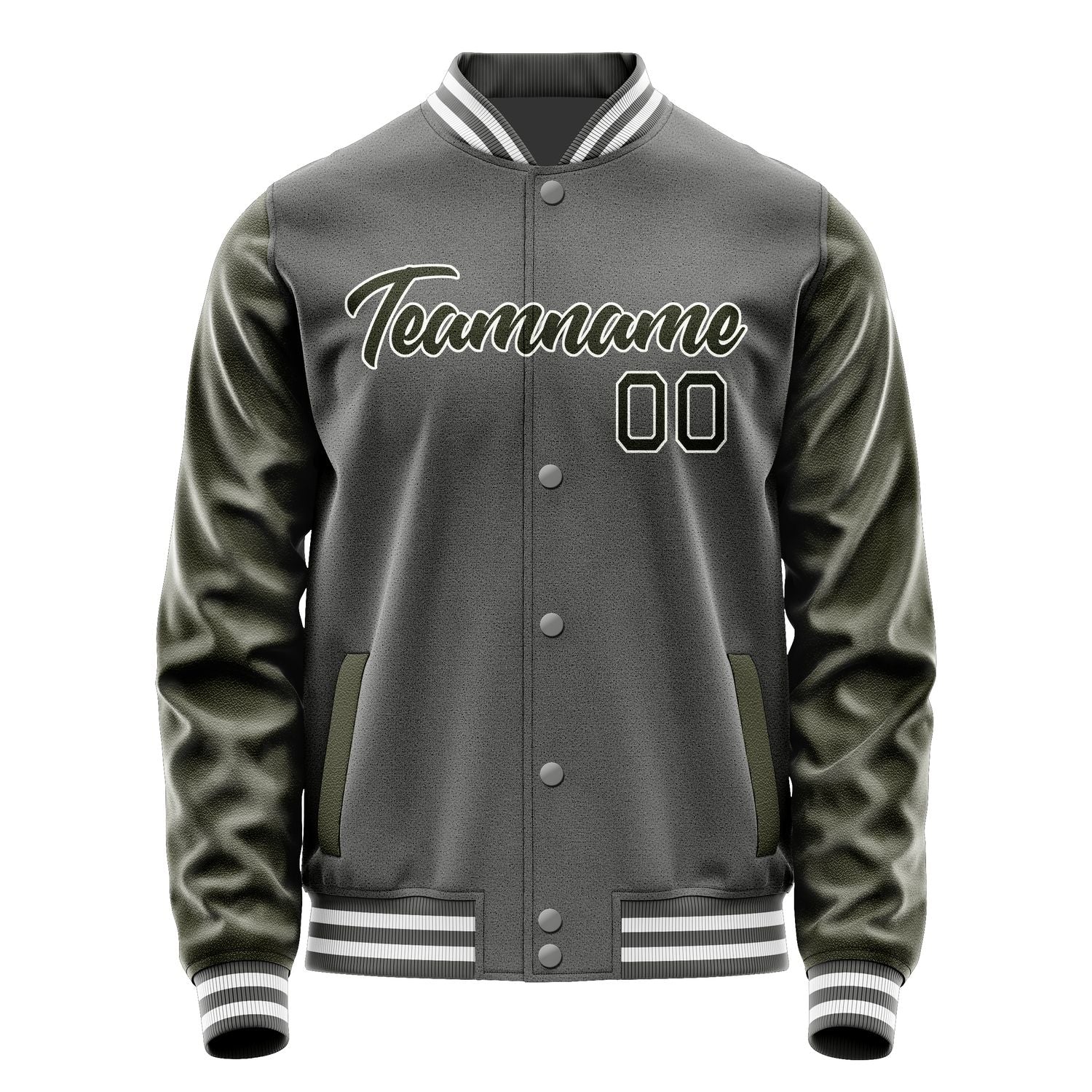 Custom Dark Grey Olive Jacket JA2020022018B21802