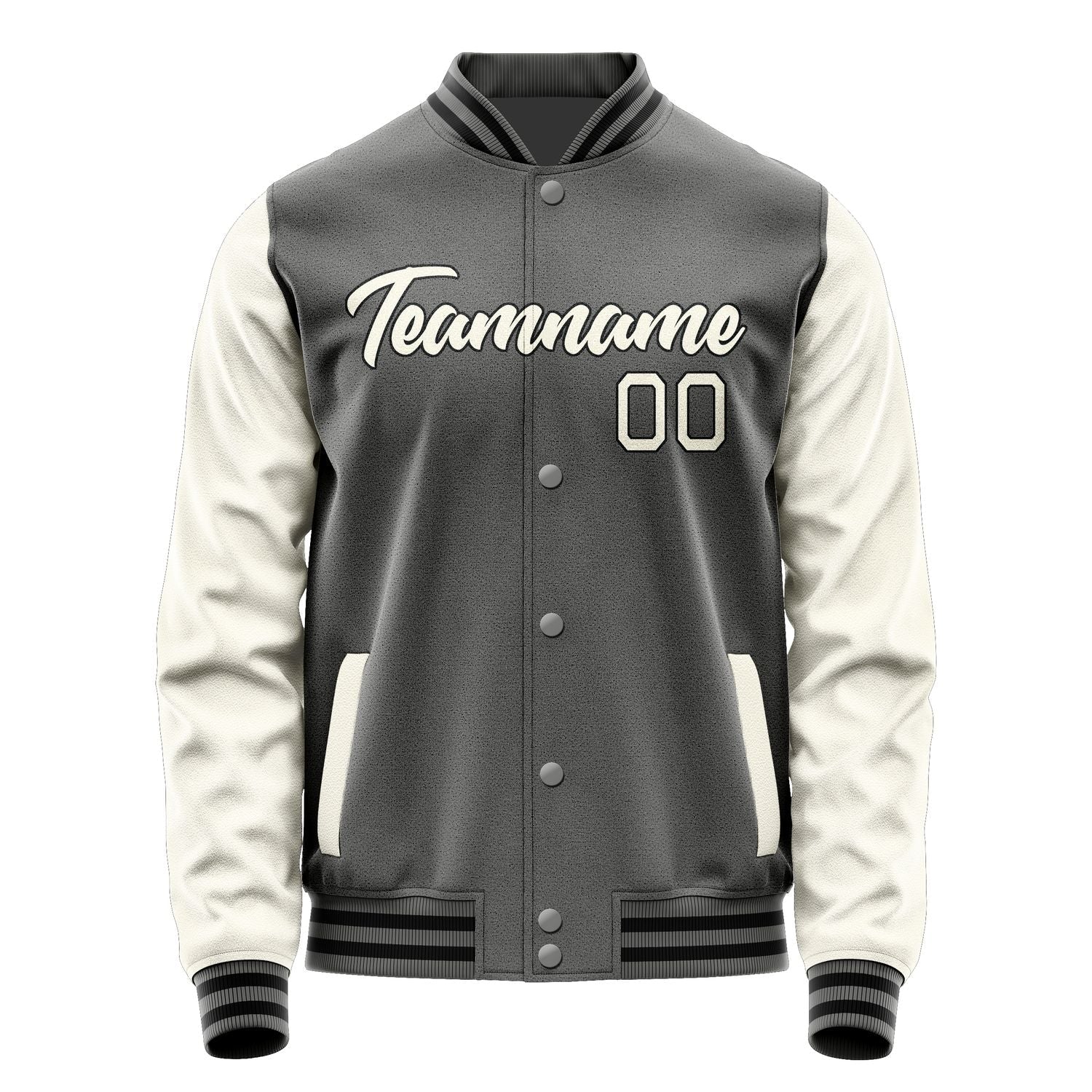 Custom Dark Grey Cream Jacket JA2020032017B21703