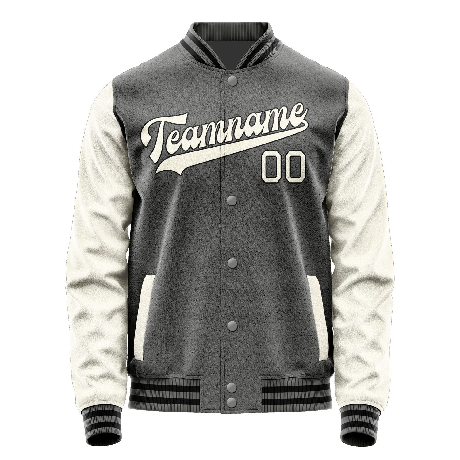 Custom Dark Grey Cream Jacket JA2020032017B31703