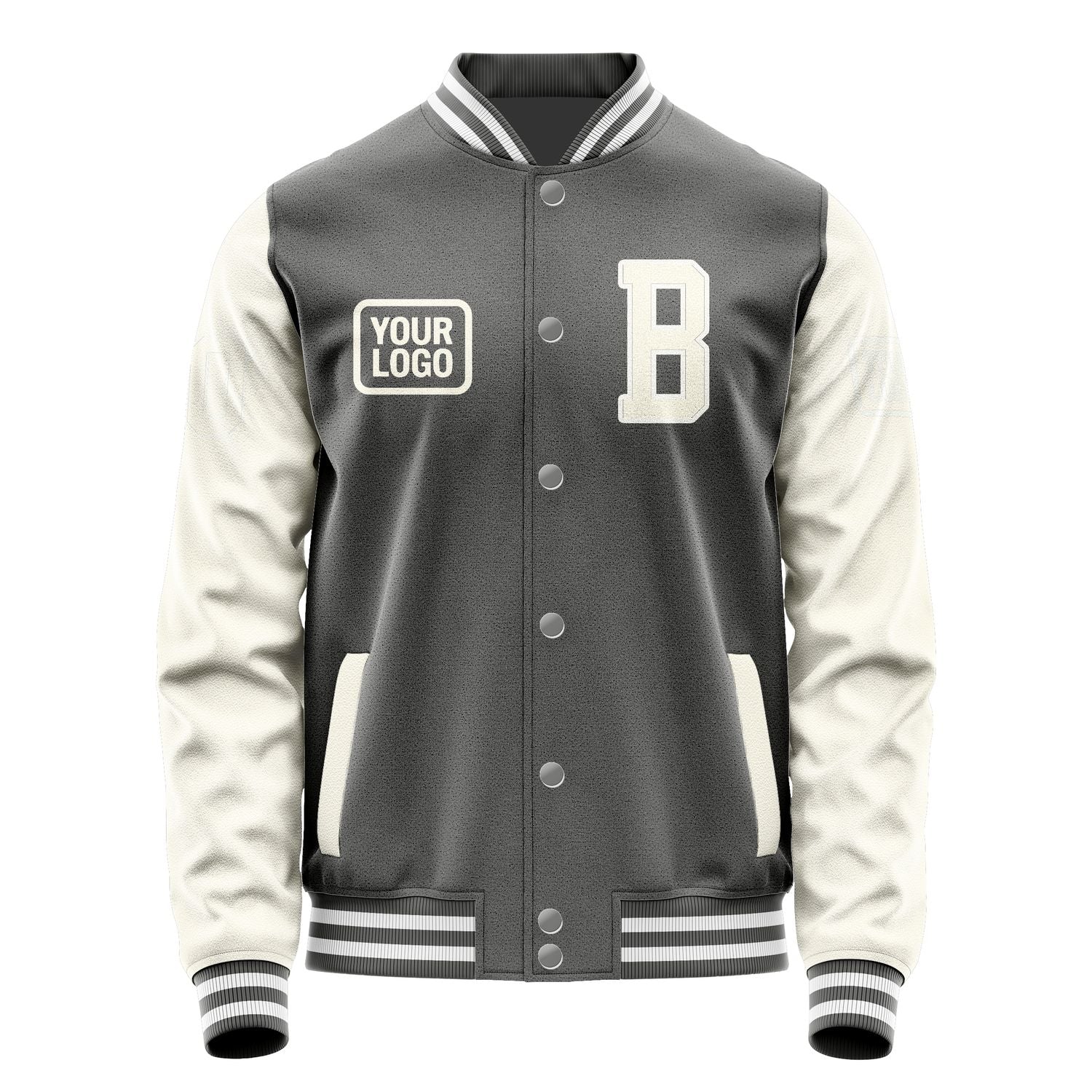 Custom Dark Grey Cream Jacket JA202003201818030318