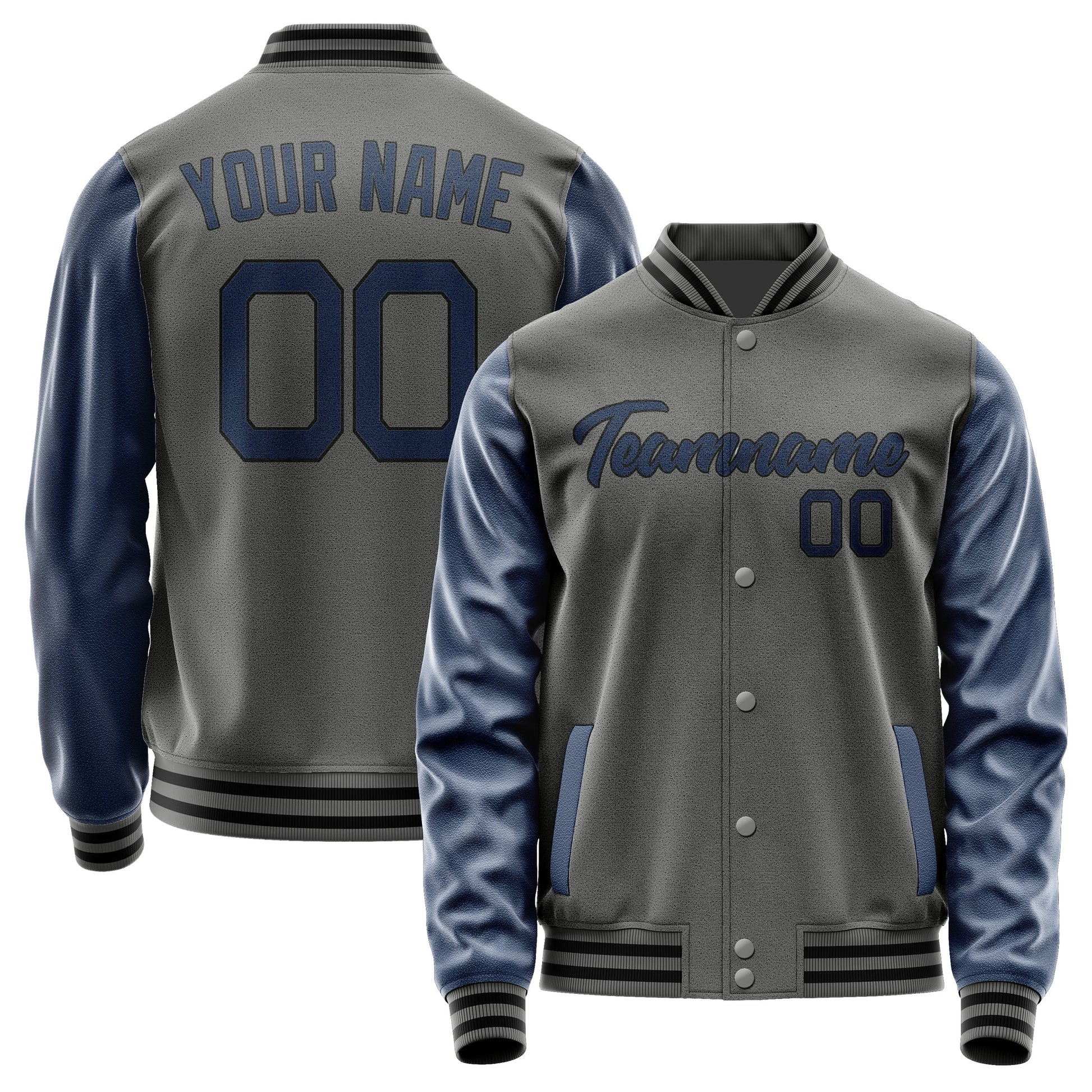 Custom Dark Grey Blue Jacket JA2020102017B21710