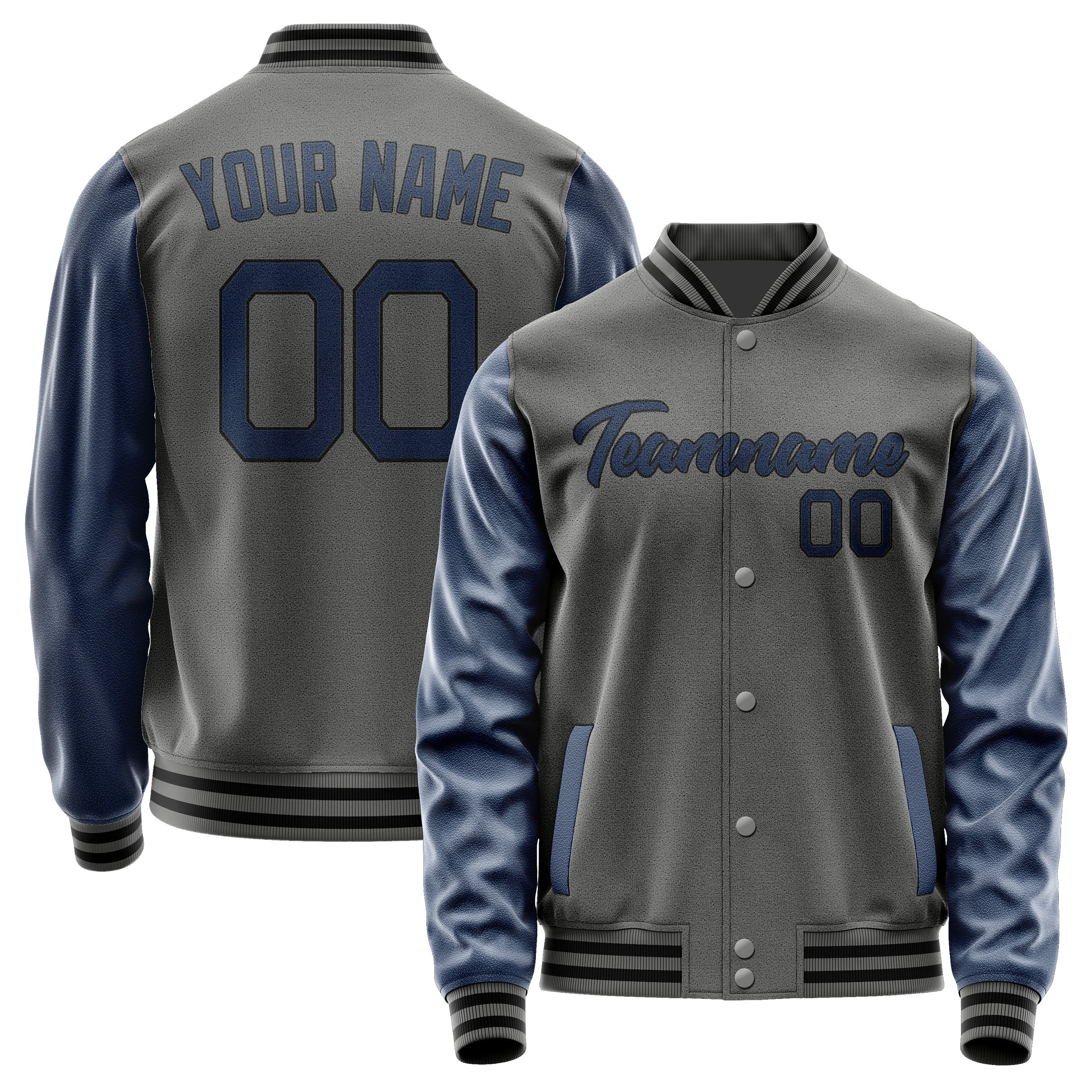 Custom Dark Grey Blue Jacket JA2020102017B21710
