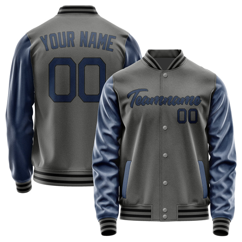 Custom Dark Grey Blue Jacket JA2020102017B21710