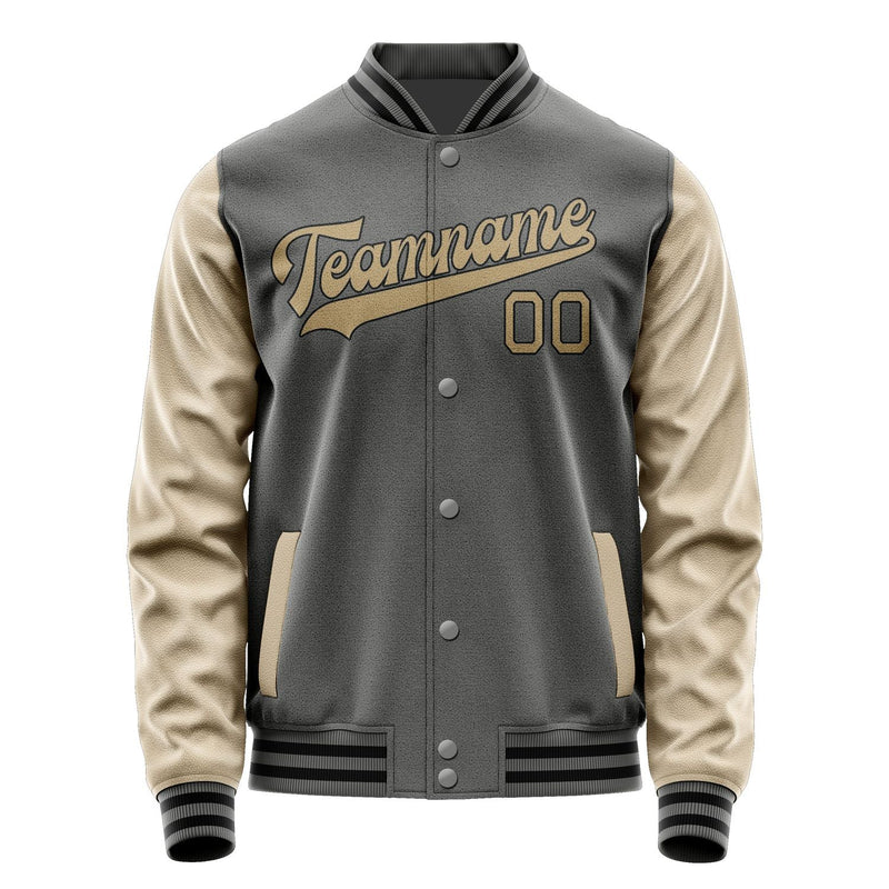 Custom Dark Grey Light Khaki Jacket JA2020252017B31725