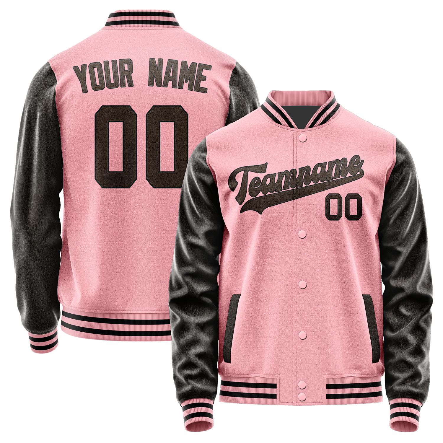 Custom Light Pink Brown Jacket JA2121012117B31701