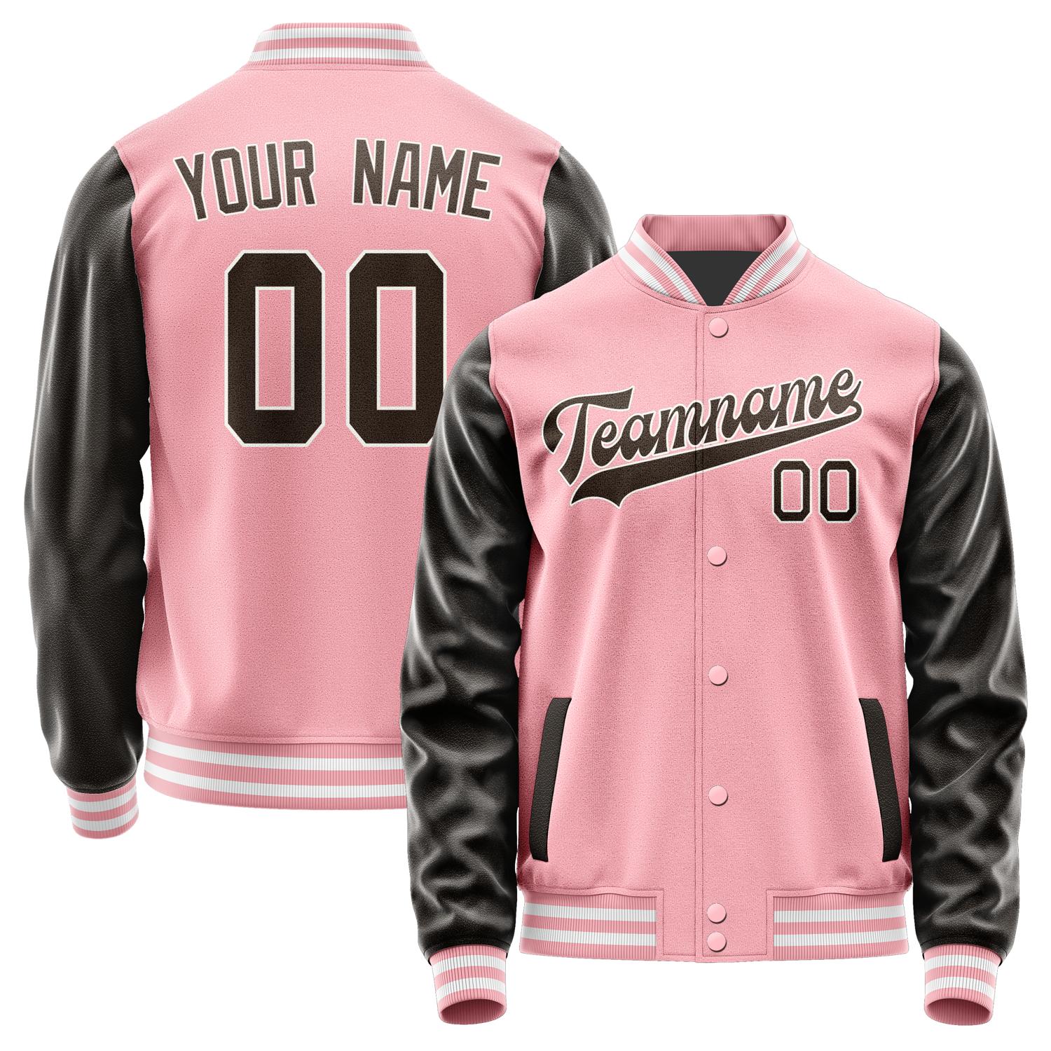 Custom Light Pink Brown Jacket JA2121012118B31801