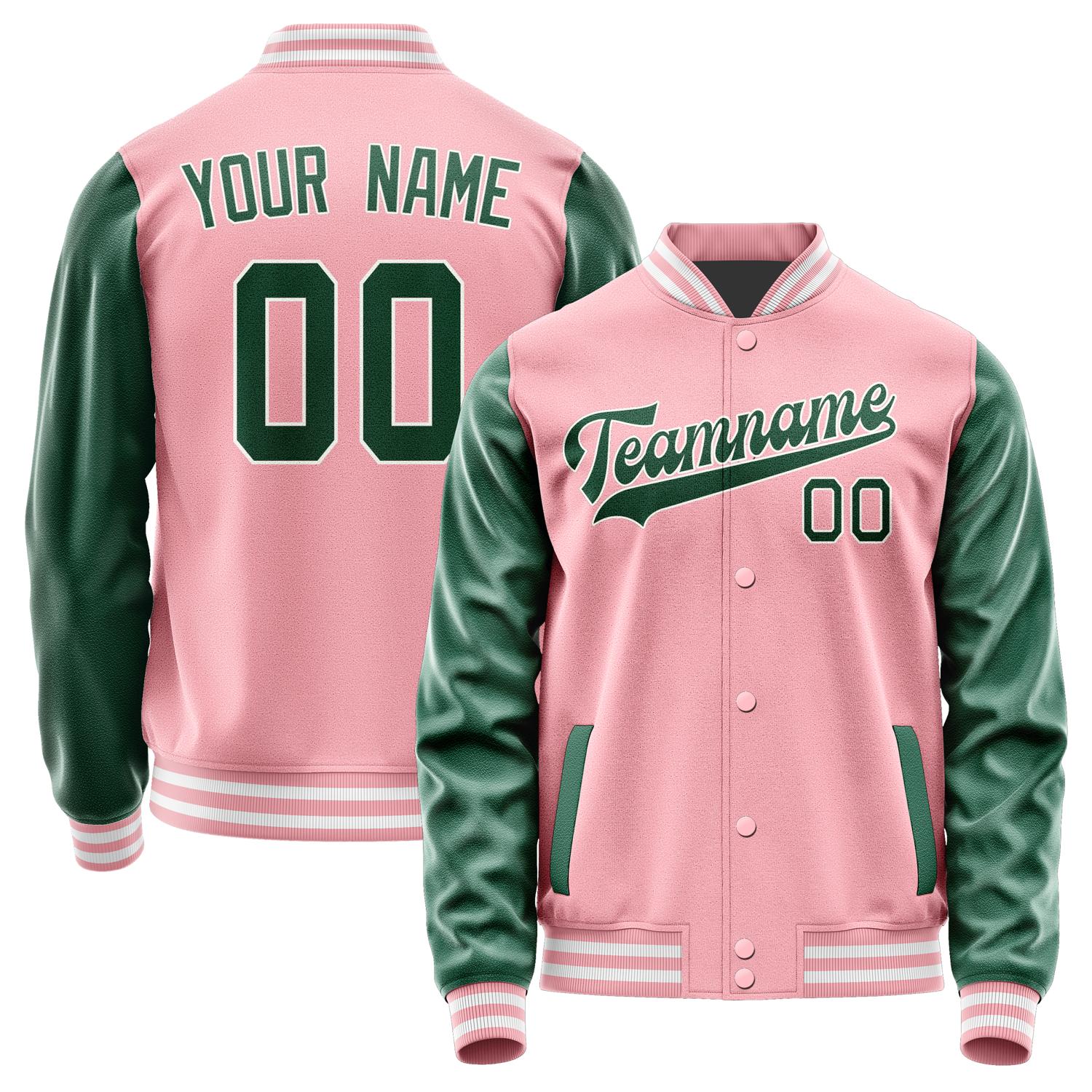 Custom Light Pink Green Jacket JA2121052118B31805