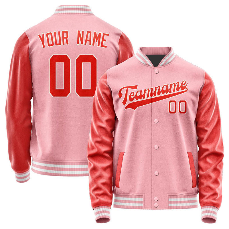 Custom Light Pink Orange Red Jacket JA2121122118B31812