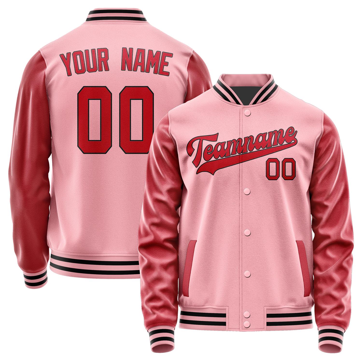 Custom Light Pink Red Jacket JA2121142117B31714