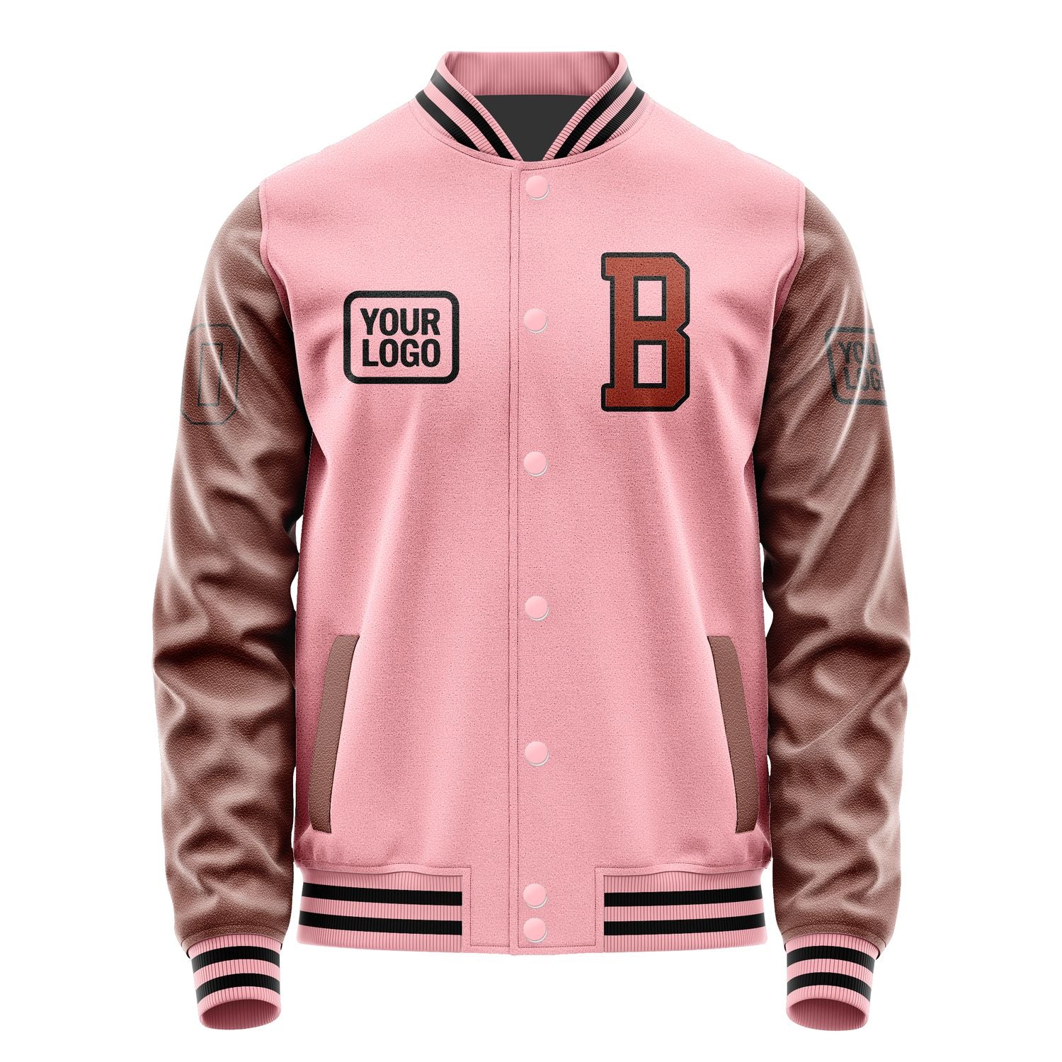 Custom Light Pink Coral Red Jacket JA212116211717161617