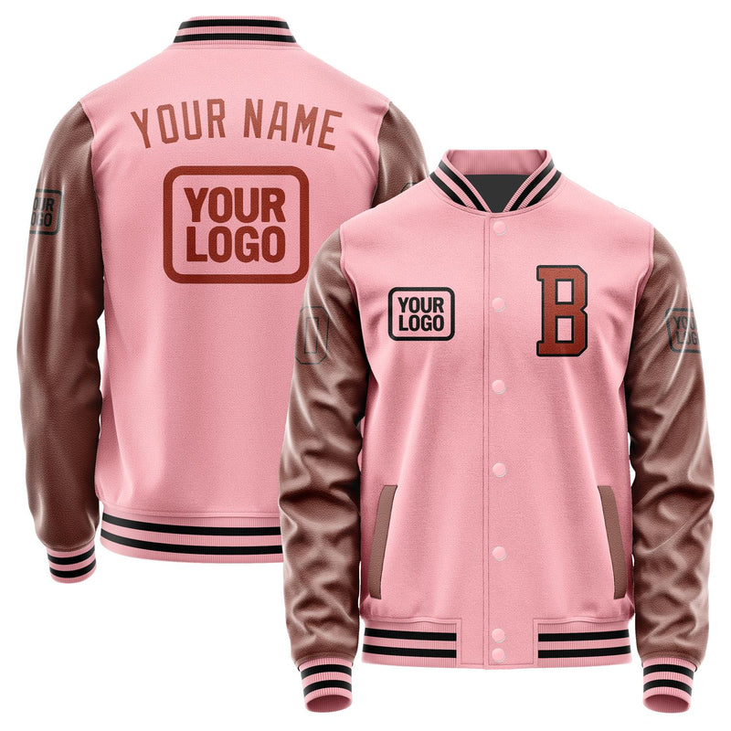 Custom Light Pink Coral Red Jacket JA212116211717161617