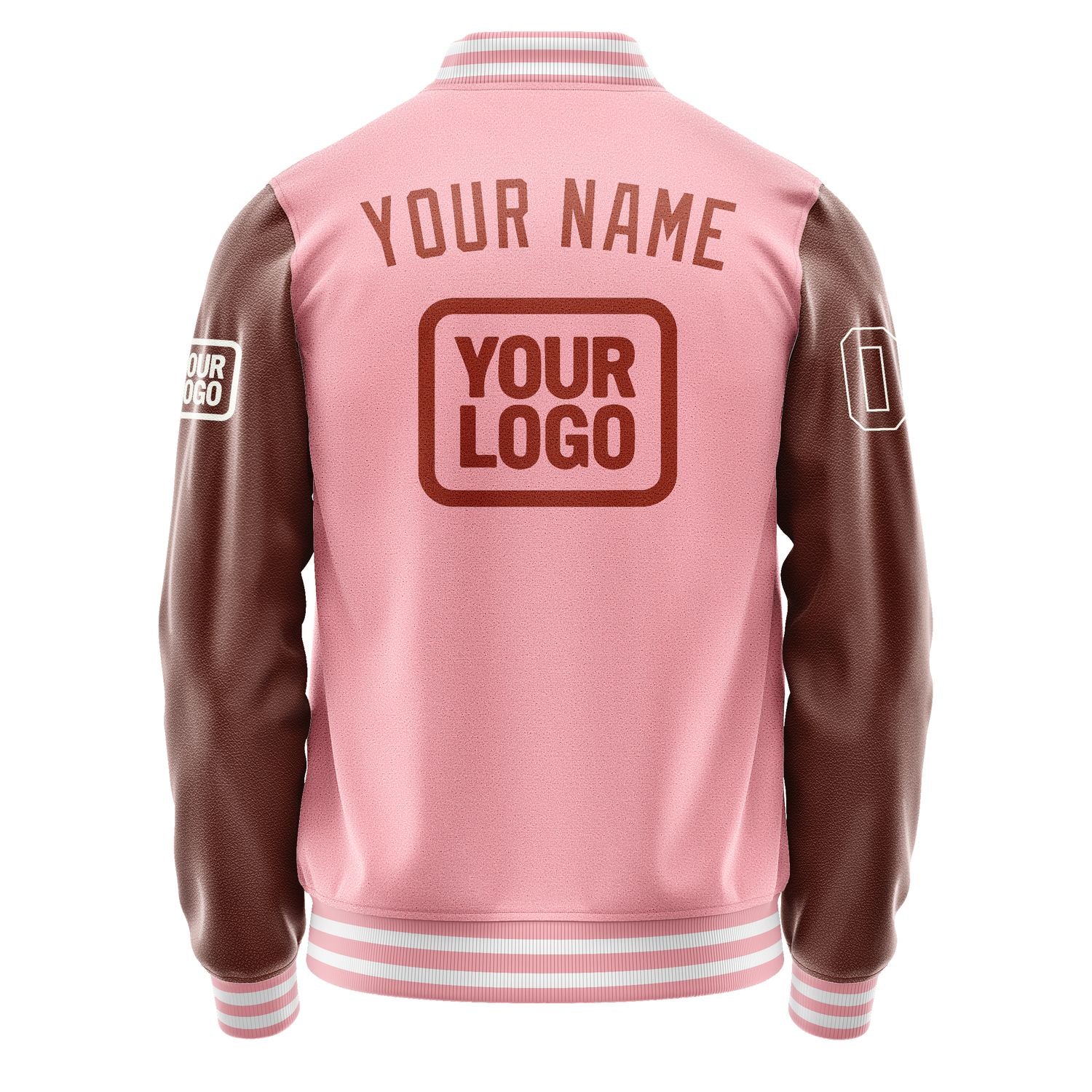Custom Light Pink Coral Red Jacket JA212116211818161618