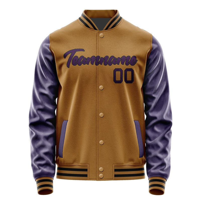 Custom Khaki Purple Jacket JA2222072217B21707