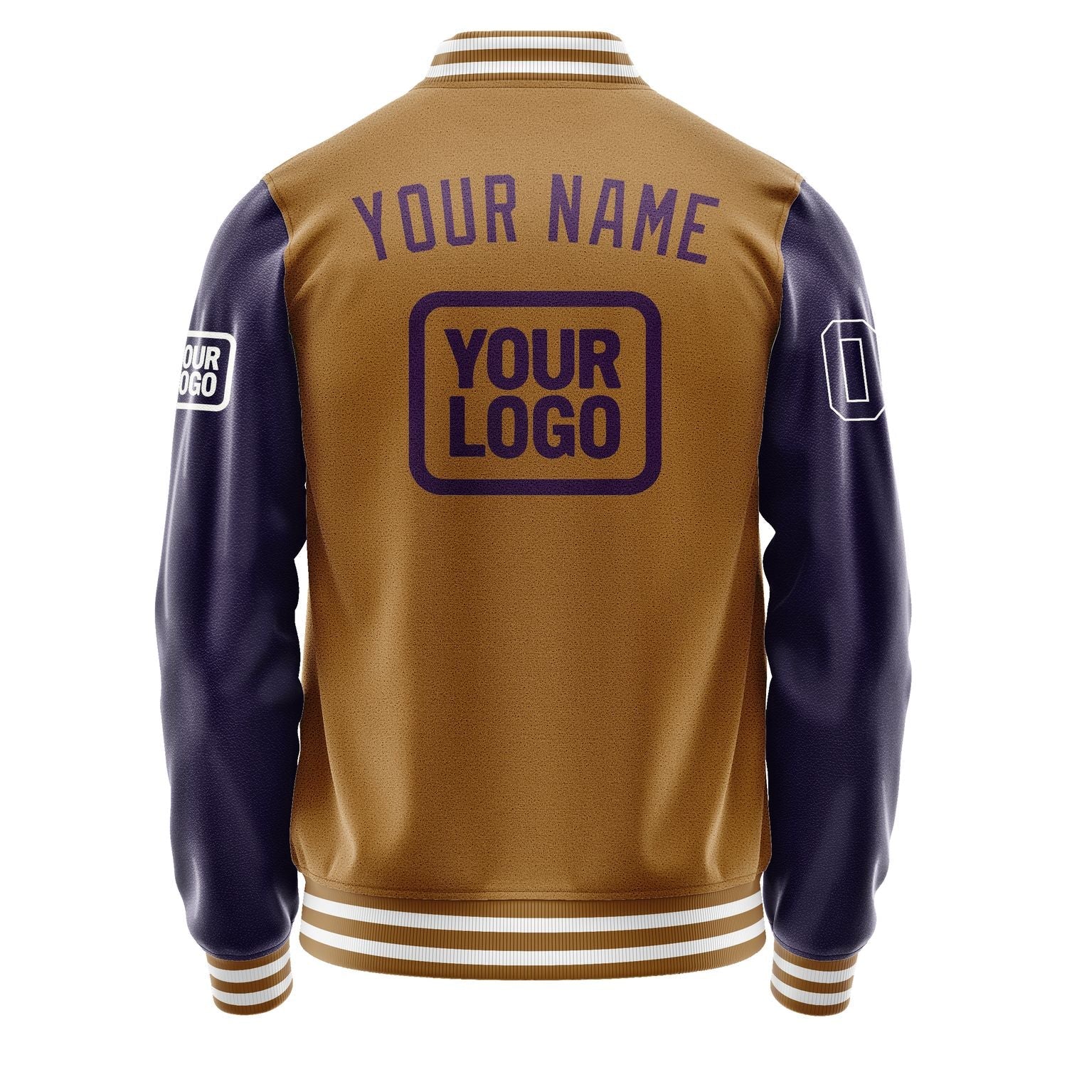 Custom Khaki Purple Jacket JA222207221818070718