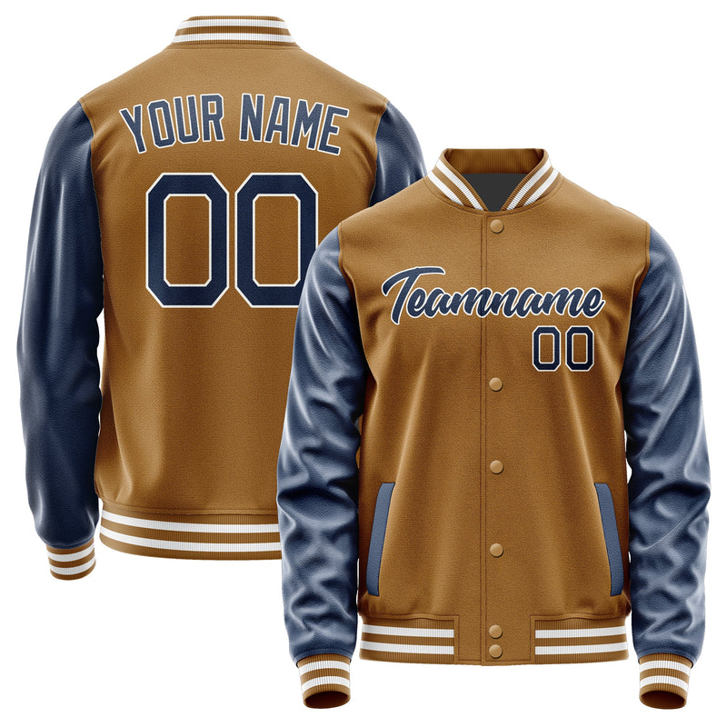 Custom Khaki Blue Jacket JA2222102218B21810
