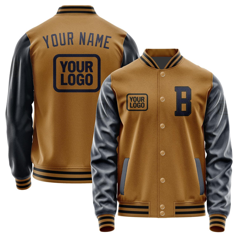 Custom Khaki Navy Jacket JA222211221717111117