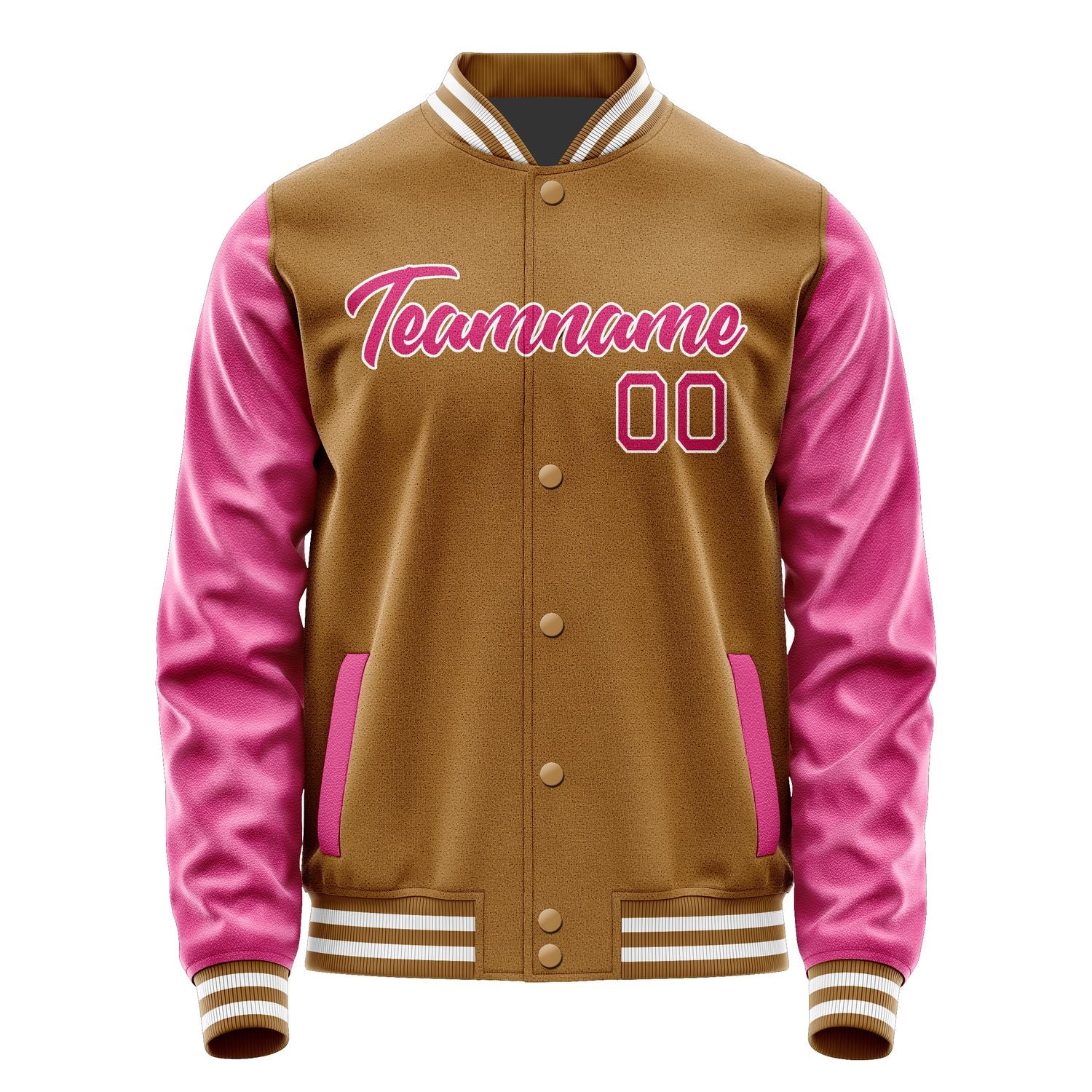 Custom Khaki Pink Jacket JA2222132218B21813