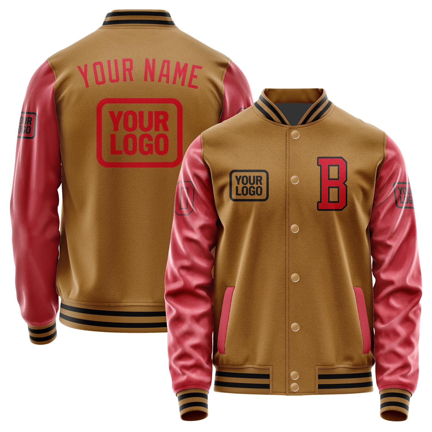 Custom Khaki Red Jacket JA222214221717141417