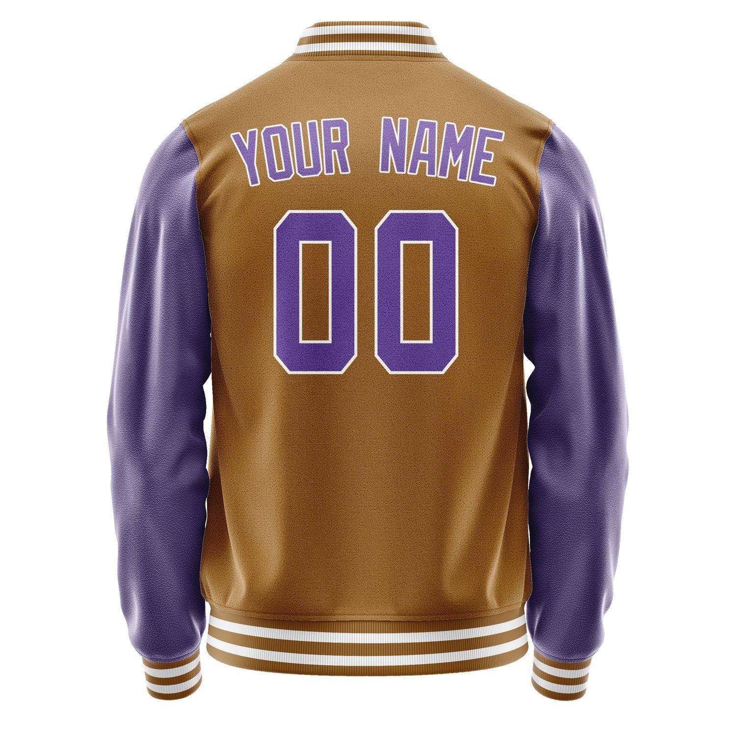 Custom Khaki Light Purple Jacket JA2222232218B31823