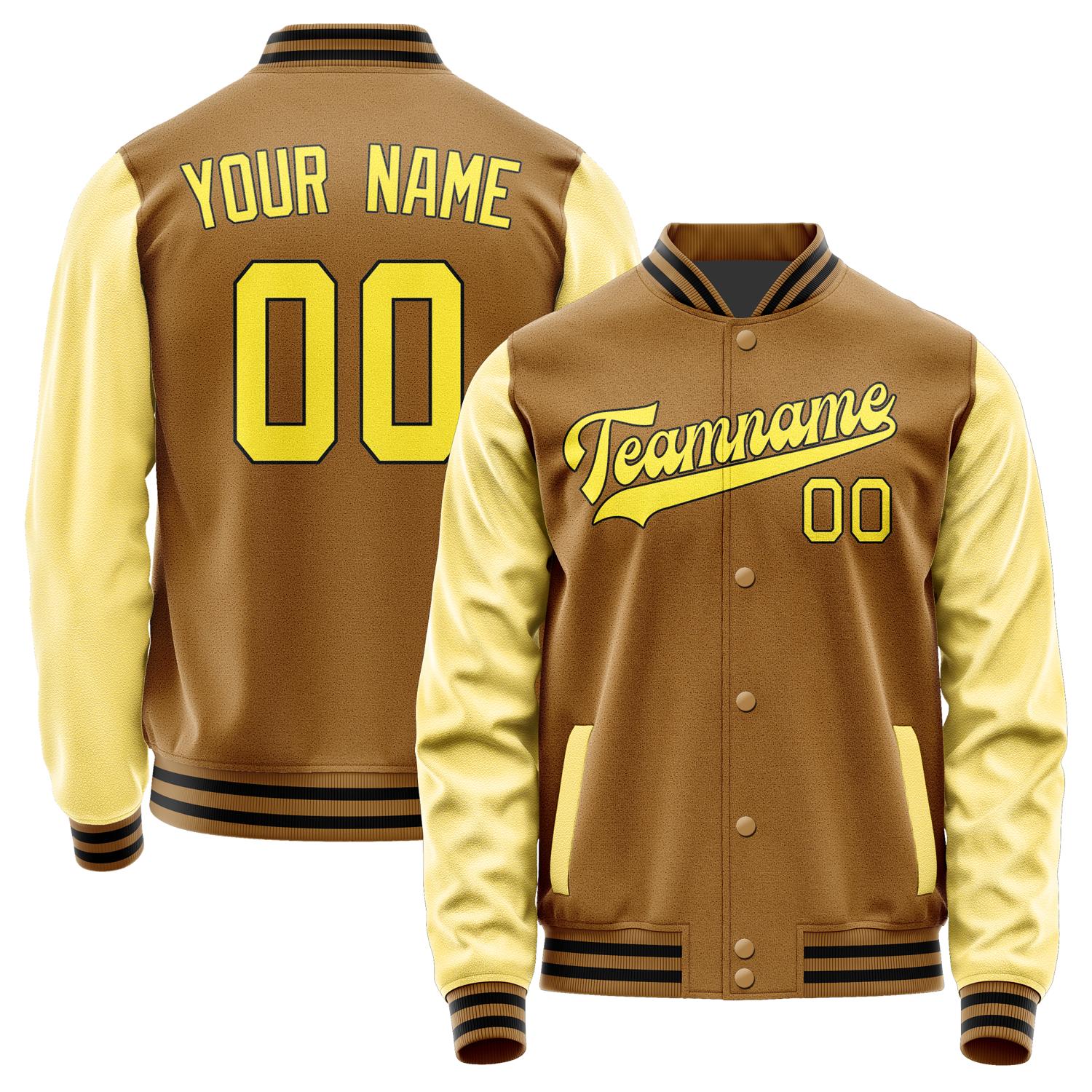 Custom Khaki Light Yellow Jacket JA2222262217B31726