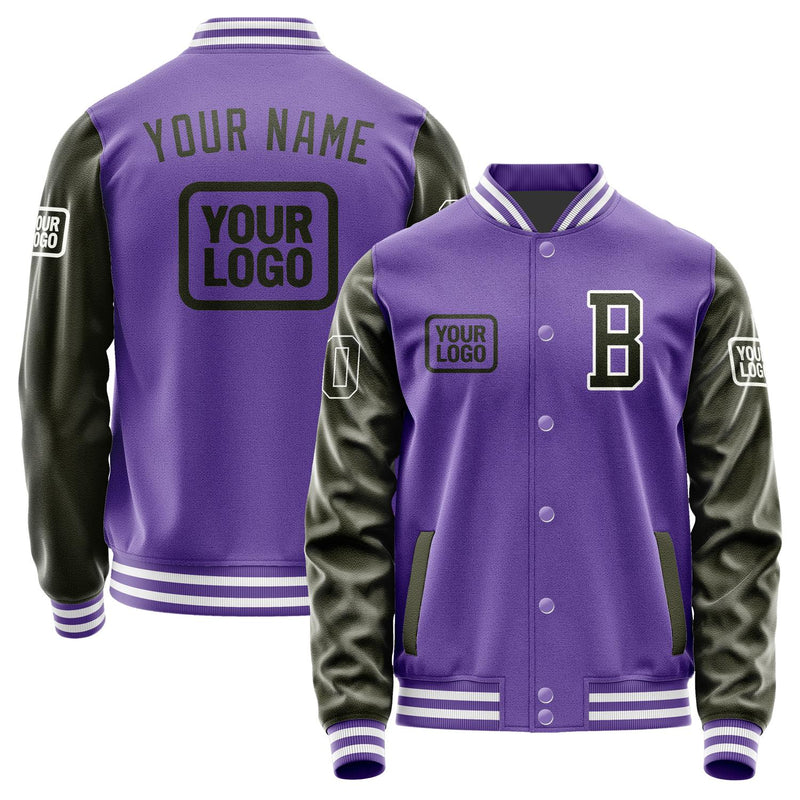 Custom Light Purple Olive Jacket JA232302231818020218